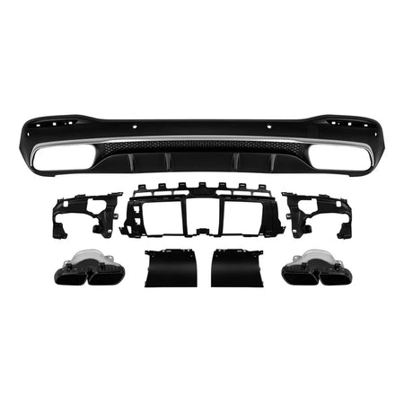 Diffusore Posteriore con Terminali Neri per Mercedes GLS X167 dal 2019