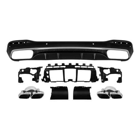 Diffusore Posteriore con Terminali Cromati per Mercedes GLS X167 dal 2019