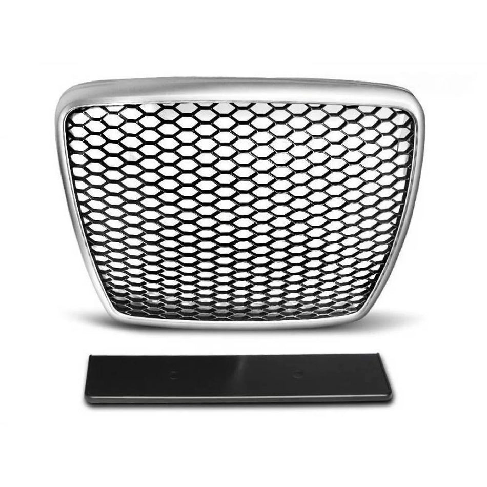 Griglia Anteriore RS Tipo Grigia Nera per Audi A6 C6 Berlina Station Wagon