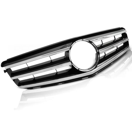 Griglia Cromata Nera Anteriore per Mercedes W204 07-14