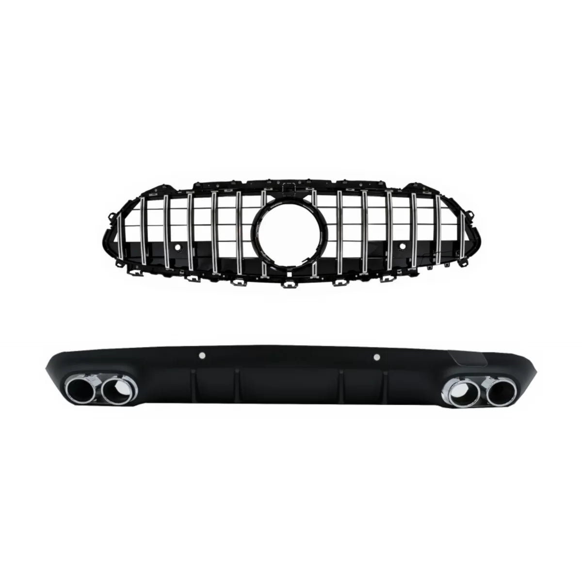 Diffusore Posteriore con Terminali Scarico per Mercedes CLS C257 (2018-up)