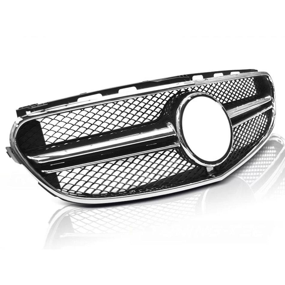 Griglia Sportiva Nero Cromato Anteriore per Mercedes W212 2013-2016