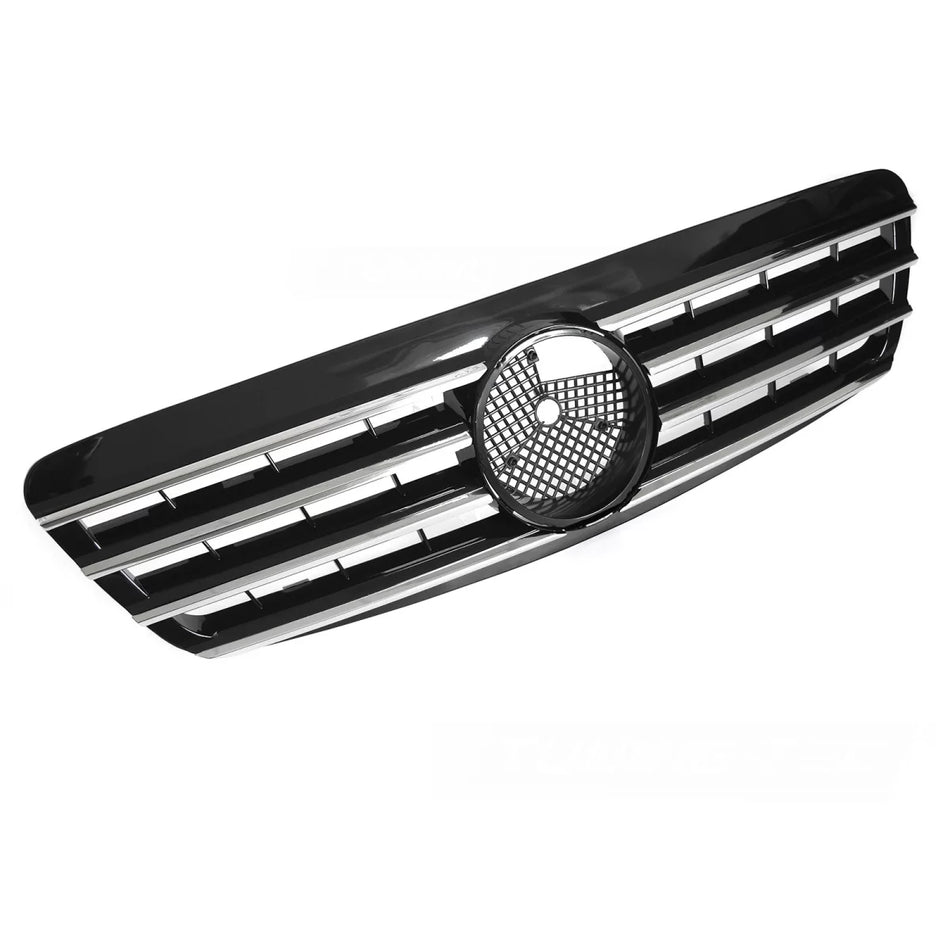 Griglia Sportiva Cromata Nera Anteriore per Mercedes W220 98-02