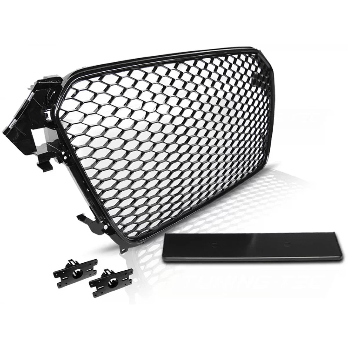 Griglia Sportiva Lucida Nera Anteriore per Audi A4 B8 11.11-15