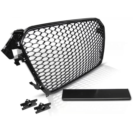 Griglia Sportiva Lucida Nera Anteriore per Audi A4 B8 11.11-15