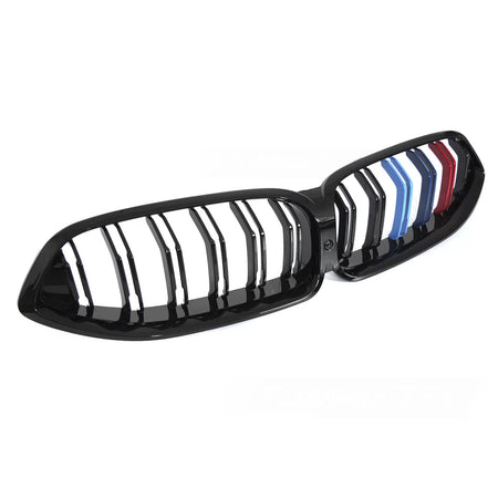 Griglia Sportiva Lucida Nera Tri-colore Doppia Barra per BMW G14 G15 18-22