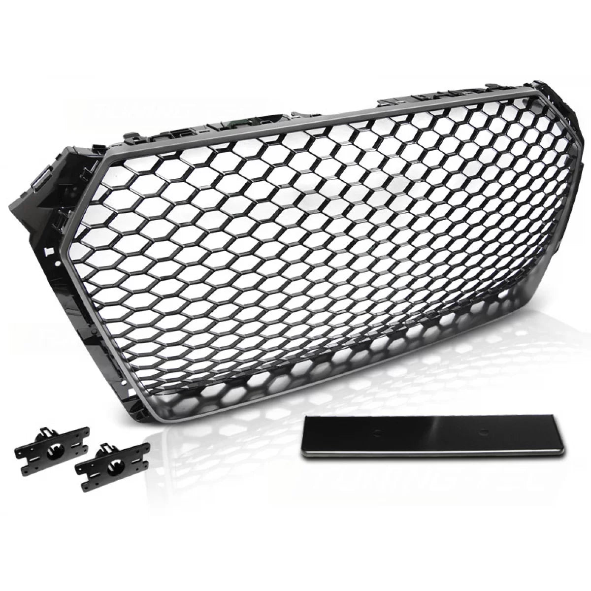 Griglia Sportiva Grigio Opaco Argento per Audi A4 B9 15-19