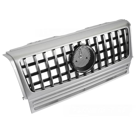 Griglia Sport Argento Cromato Anteriore per Mercedes W463 1990-2012