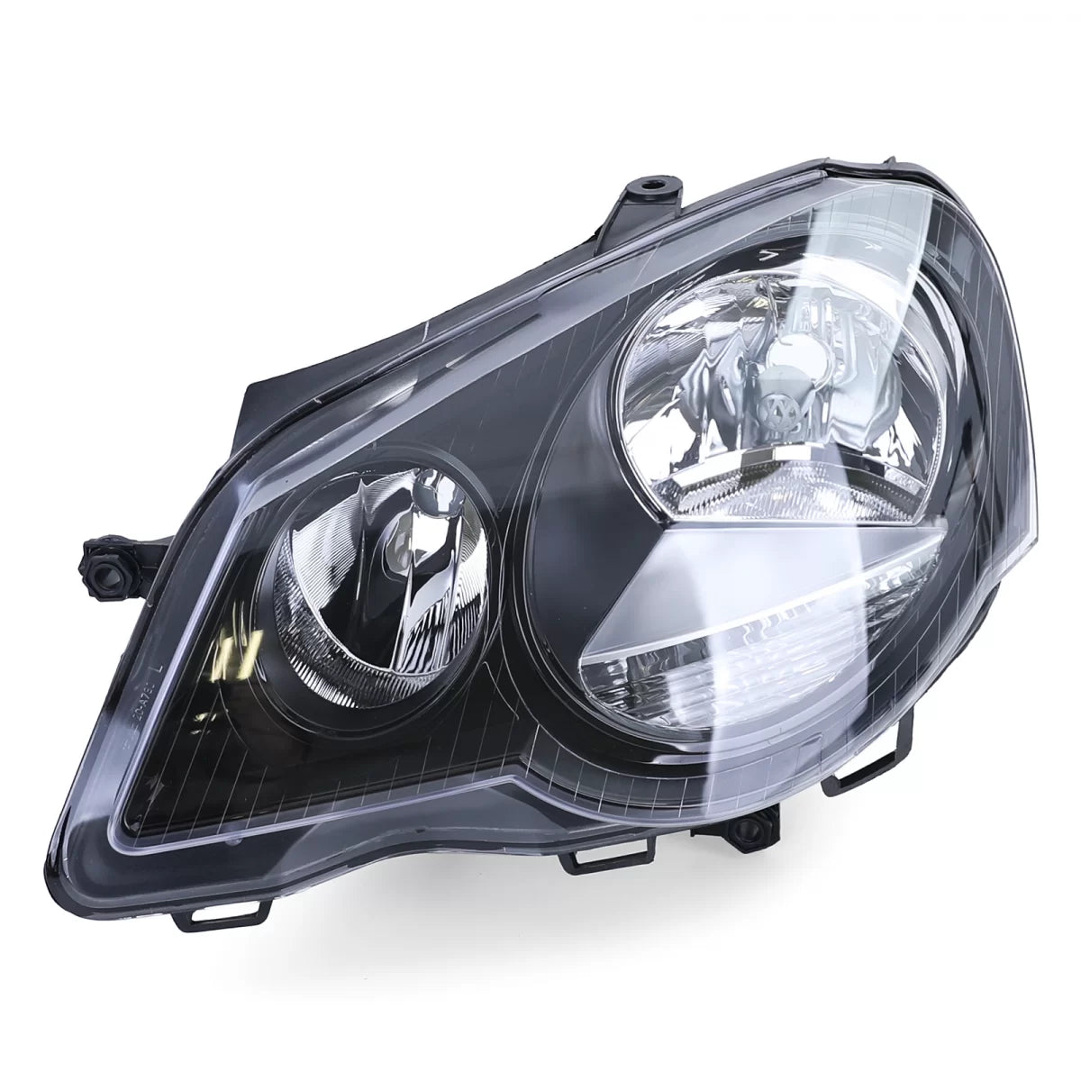 Faro Anteriore Sinistro Nero GTI Cup per Volkswagen Polo 9N3 2005-2009