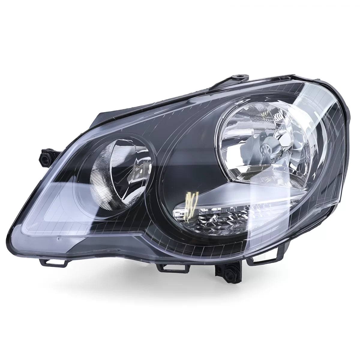 Faro Anteriore Sinistro Nero GTI Cup per Volkswagen Polo 9N3 2005-2009