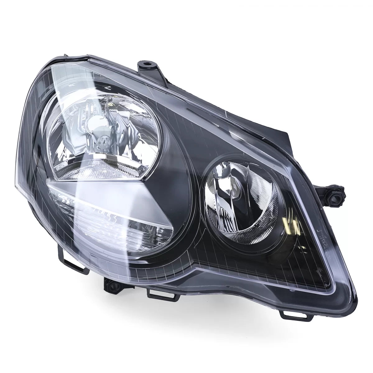 Faro Anteriore Destro Nero GTI Cup per Volkswagen Polo 9N3 2005-2009
