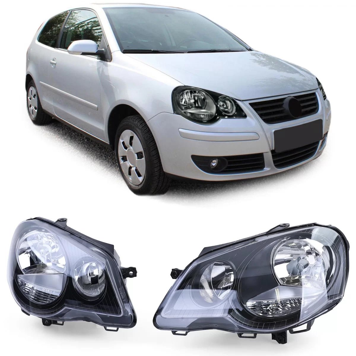 Fari Anteriori Dx e Sx GTI Cup per Volkswagen Polo 9N3 2005-2009