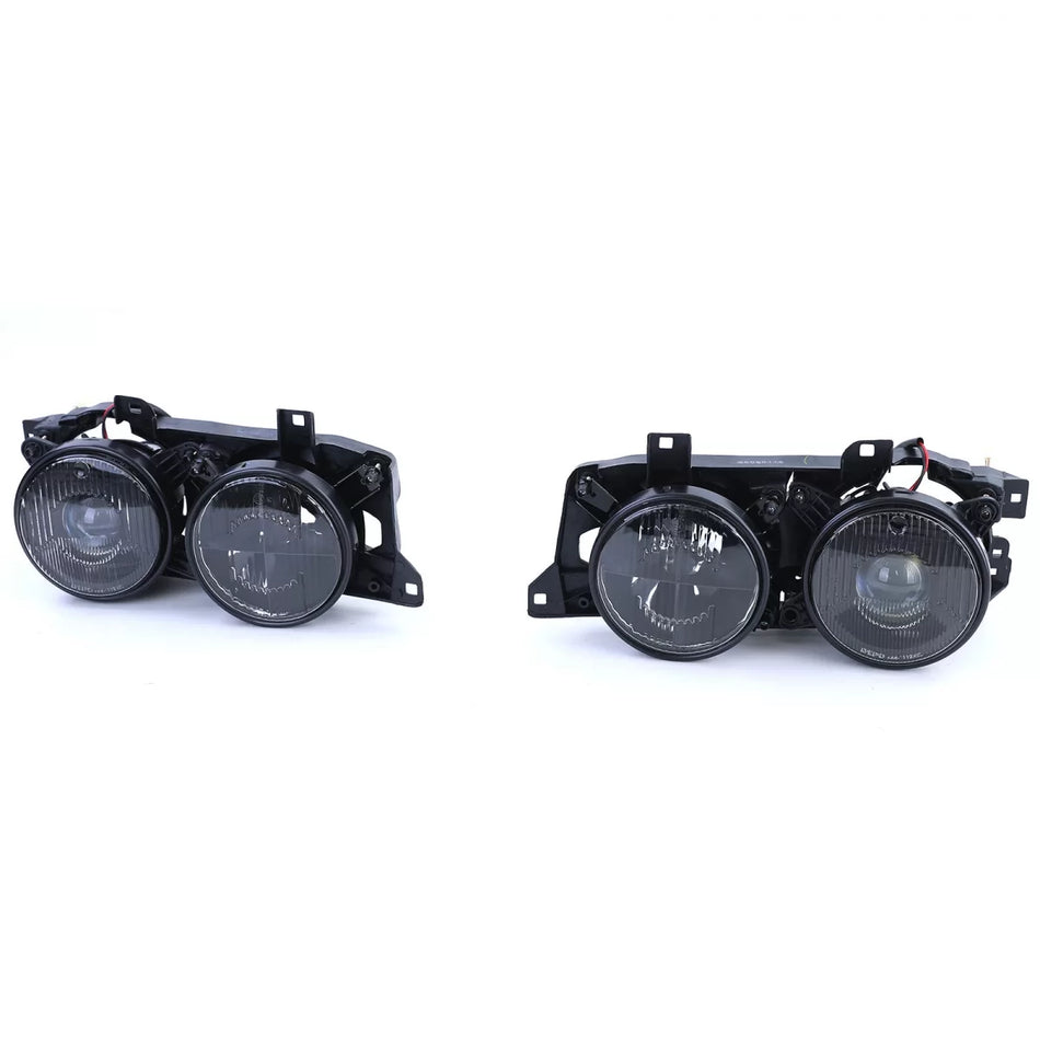 Fari Nero Fumé Anteriori per BMW Serie 5 E34 88-95 Serie 7 E32 88-94