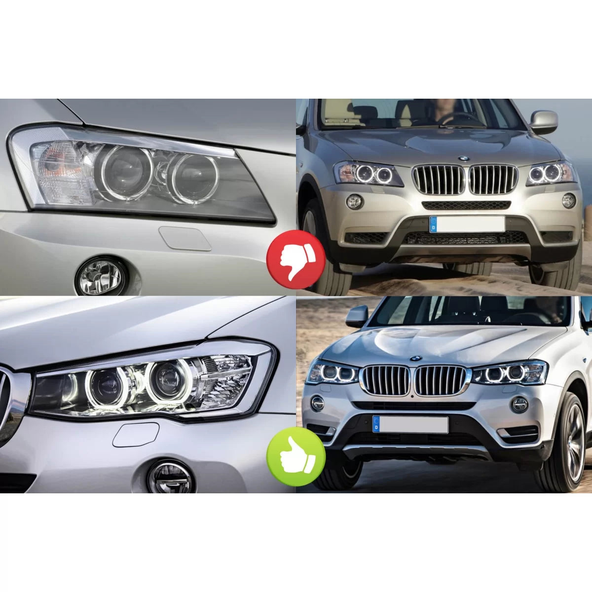 Fari Vetro Anteriore Set per BMW X3 F25 2014-2017