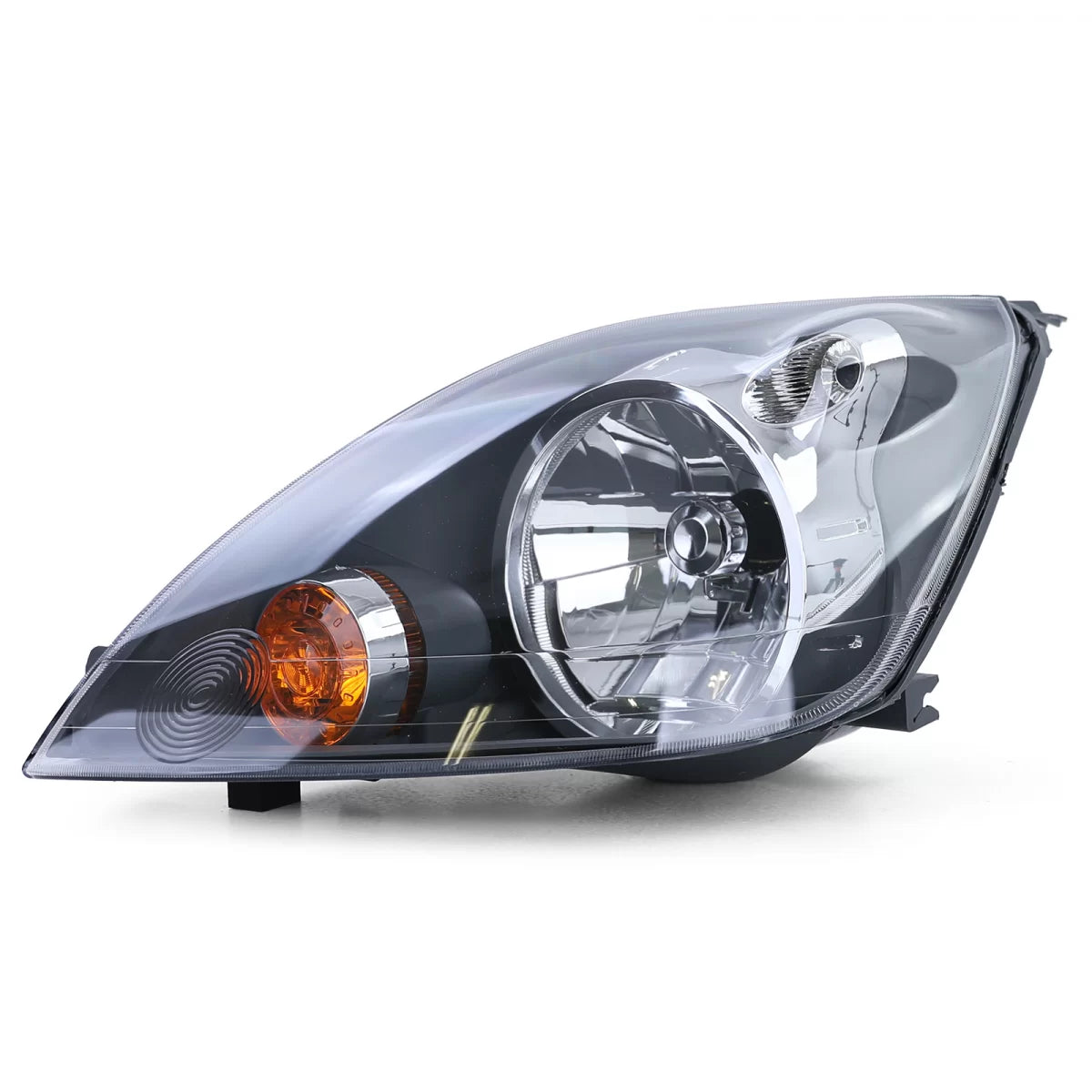 Faro Anteriore Sinistro H4 Nero con Motorino Ford Fiesta Jh Jd 05-07