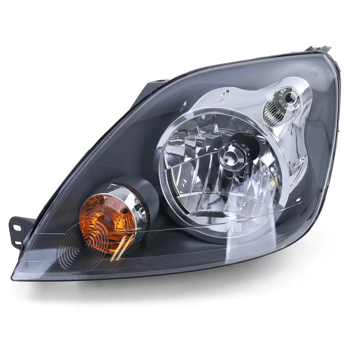 Faro Anteriore Sinistro H4 Nero con Motorino Ford Fiesta Jh Jd 05-07