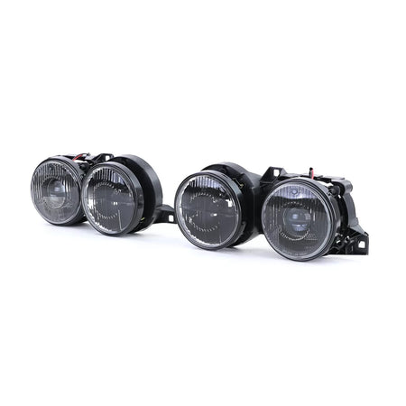 Fari Anteriori Neri Fumé per BMW Serie 3 E30 87-93