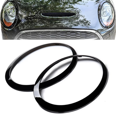 Anelli Coprifari Lucido Nero per Mini Cooper F55 F56 F57 2014-2018