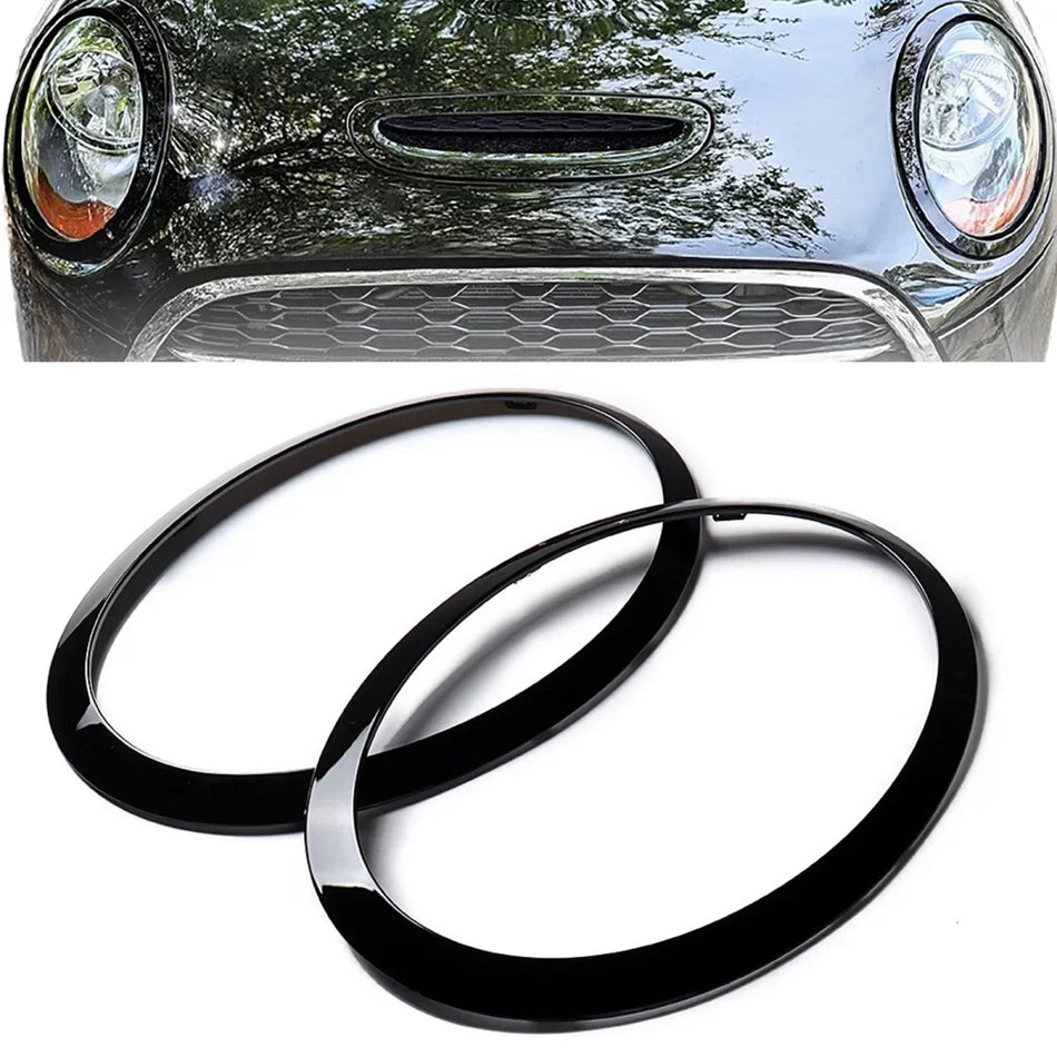 Anelli Coprifari Lucido Nero per Mini Cooper F55 F56 F57 2014-2018