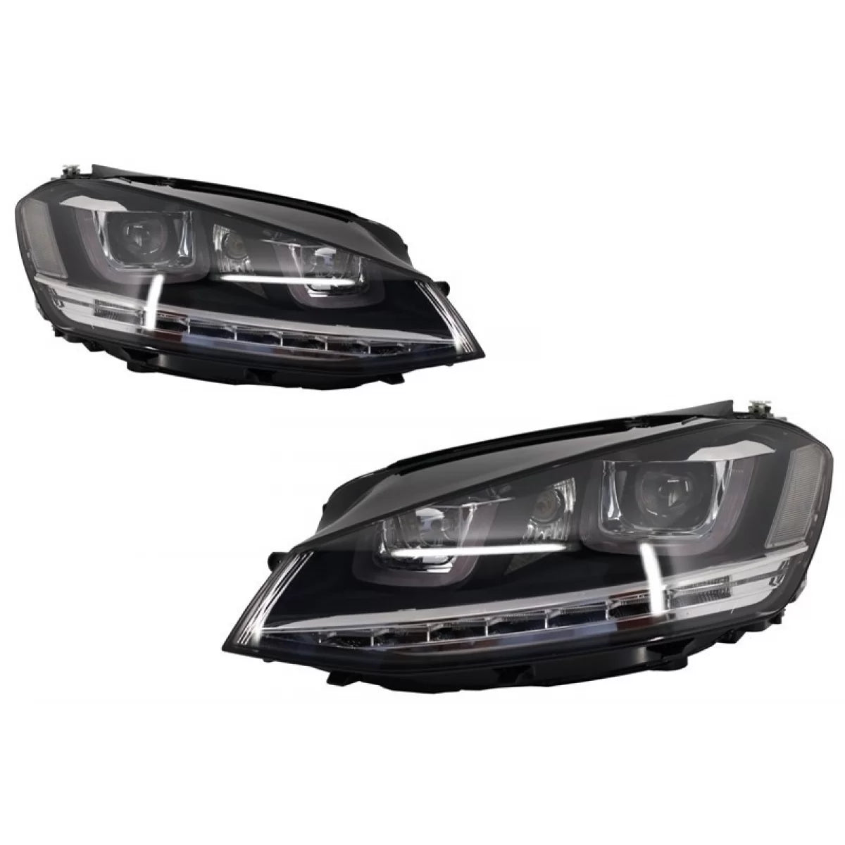 Fari 3D LED DRL con Frecce Dinamiche Anteriori per Volkswagen Golf 7 Vii