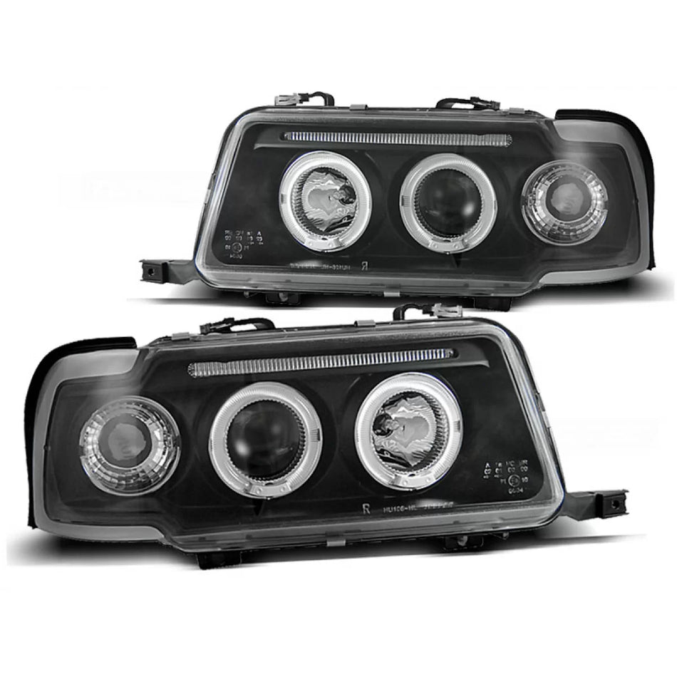 Fari Angel Eyes Neri Anteriori per Audi 80 B4 09.91-04.96