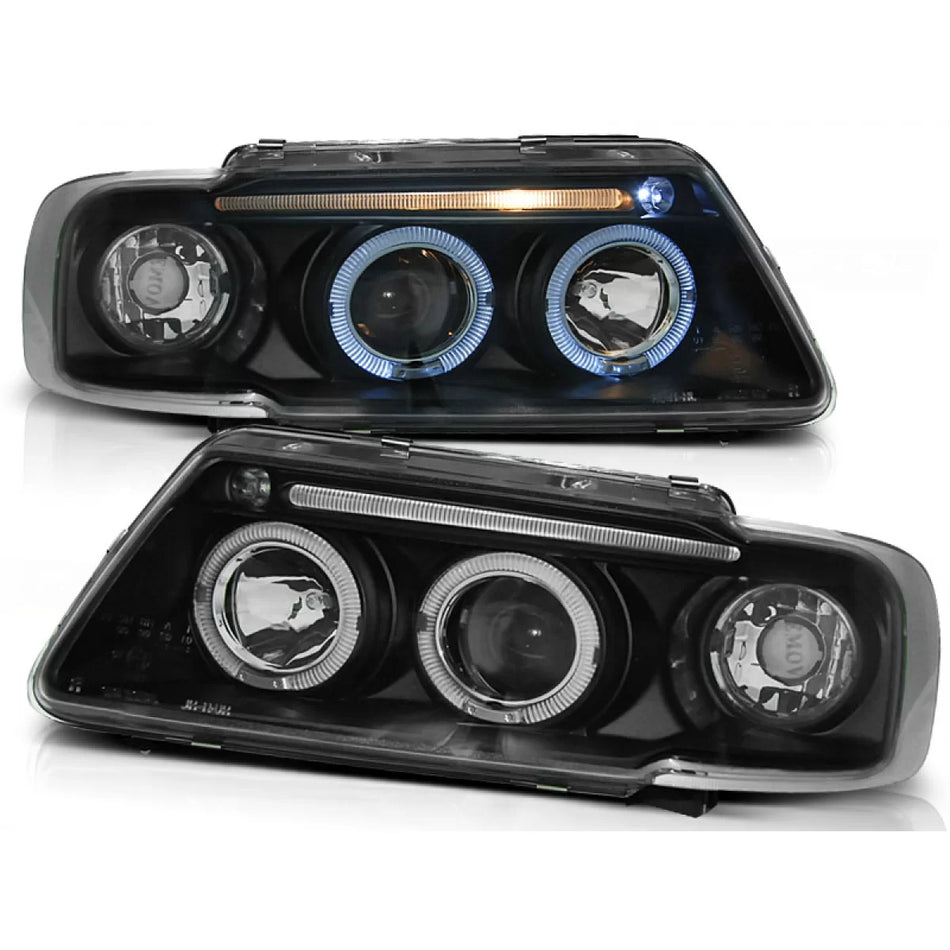 Fari Angel Eyes Neri Anteriori per Audi A3 8L 08.96-08.00