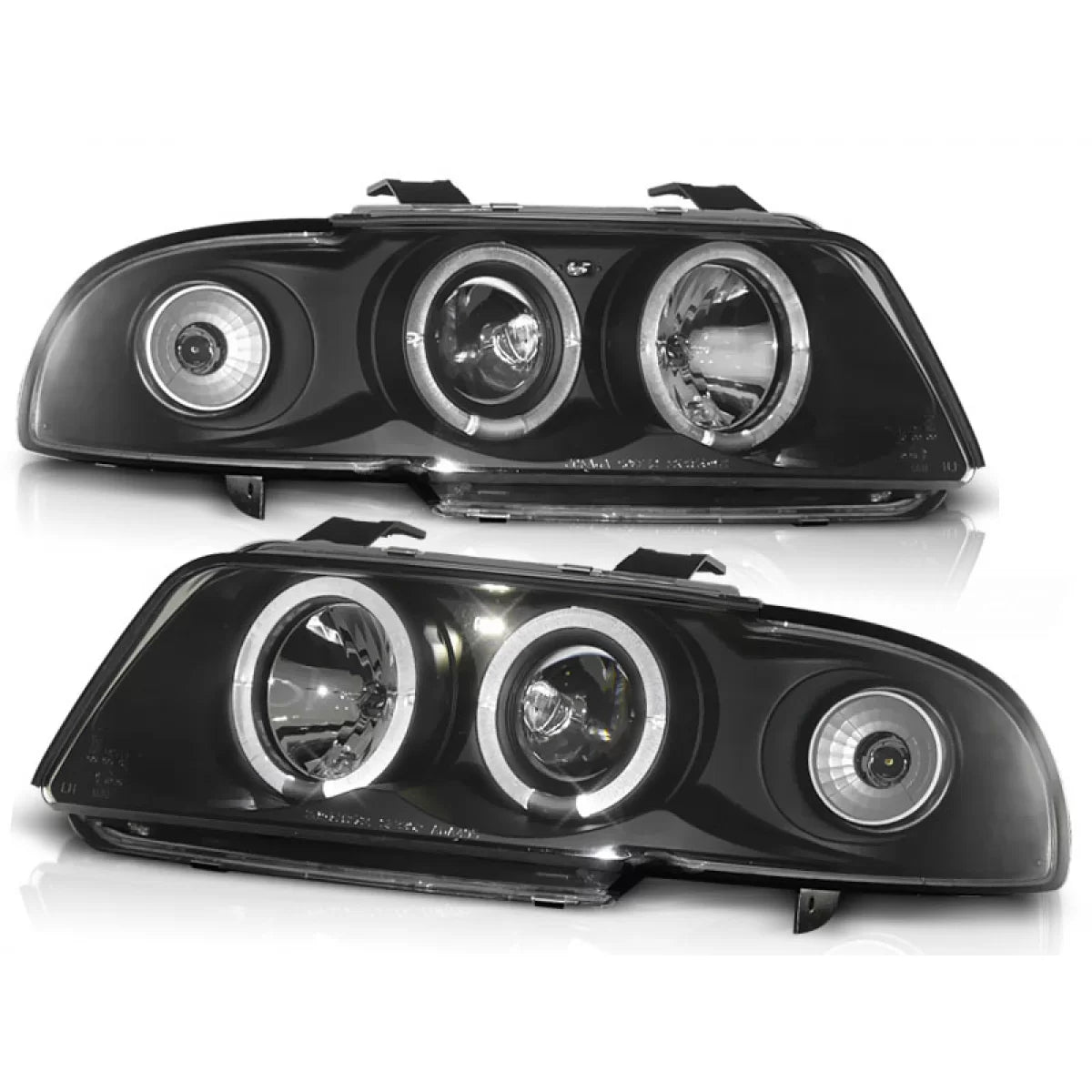 Fari Angel Eyes Neri Anteriori per Audi A4 11.94-12.98