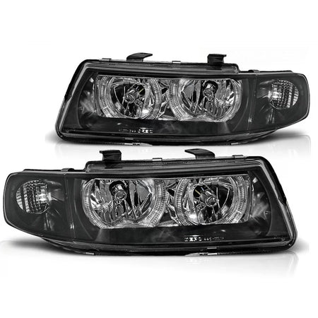 Fari Angel Eyes Neri Anteriori per Seat Leon Toledo 04.99-08.04
