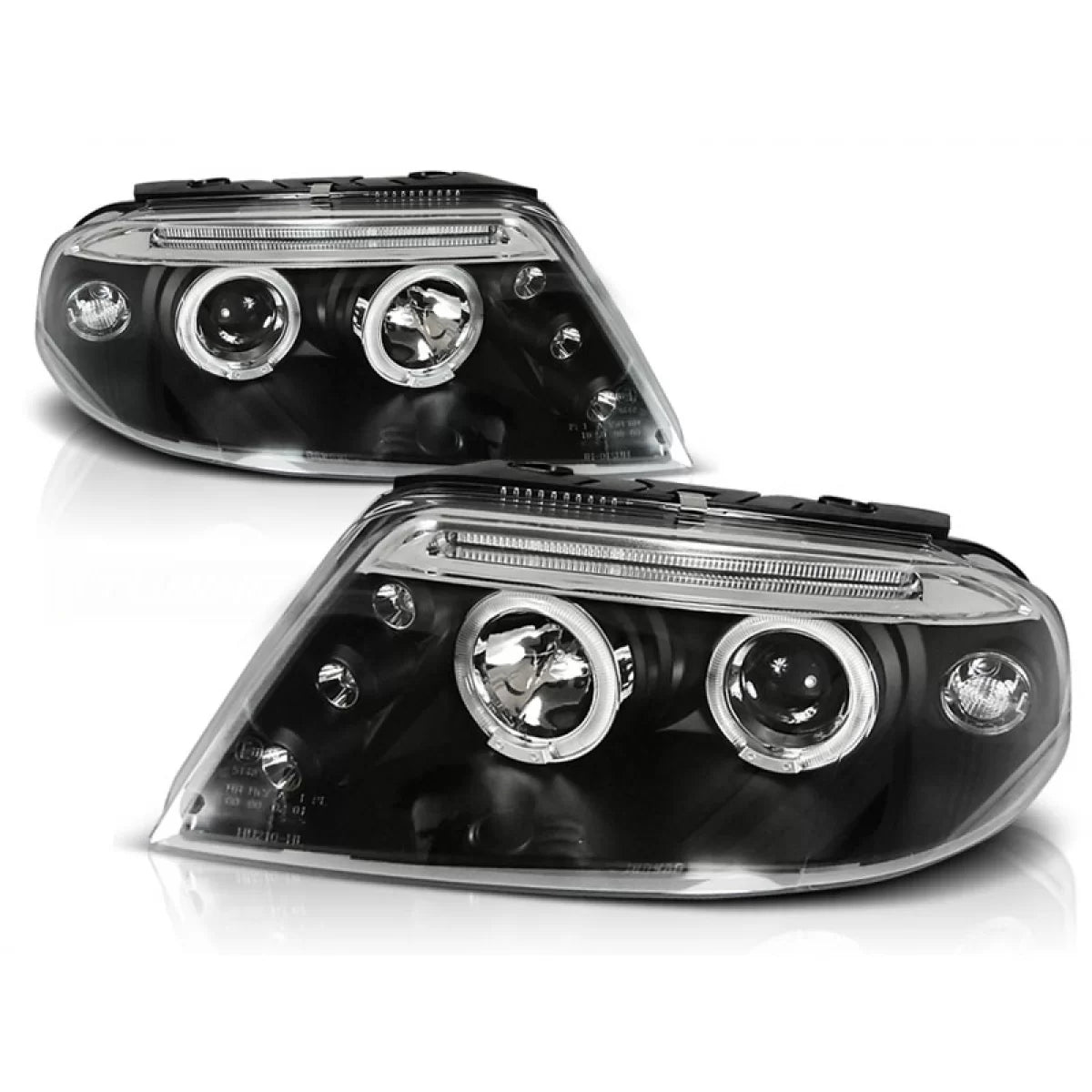Fari Angel Eyes Neri Anteriori per Volkswagen Passat 3bg 09.00-03.05