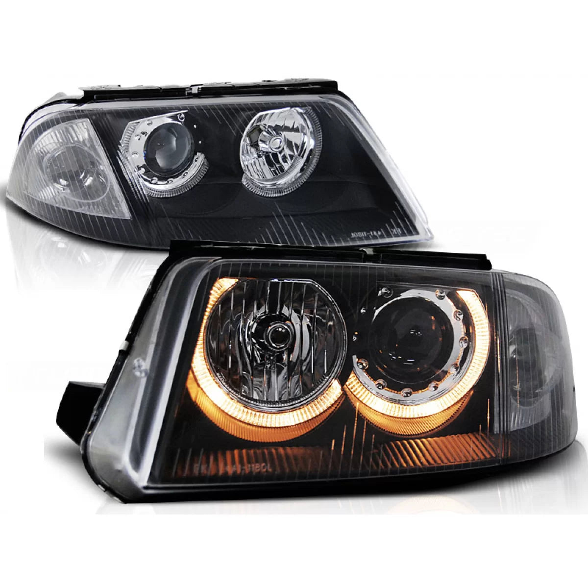 Fari Angel Eyes Neri Anteriori per Volkswagen Passat 3bg B5 Fl 09.00-03.05