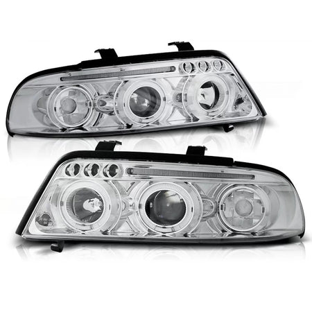 Fari Angel Eyes Cromati Anteriori per Audi A4 01.99-09.00
