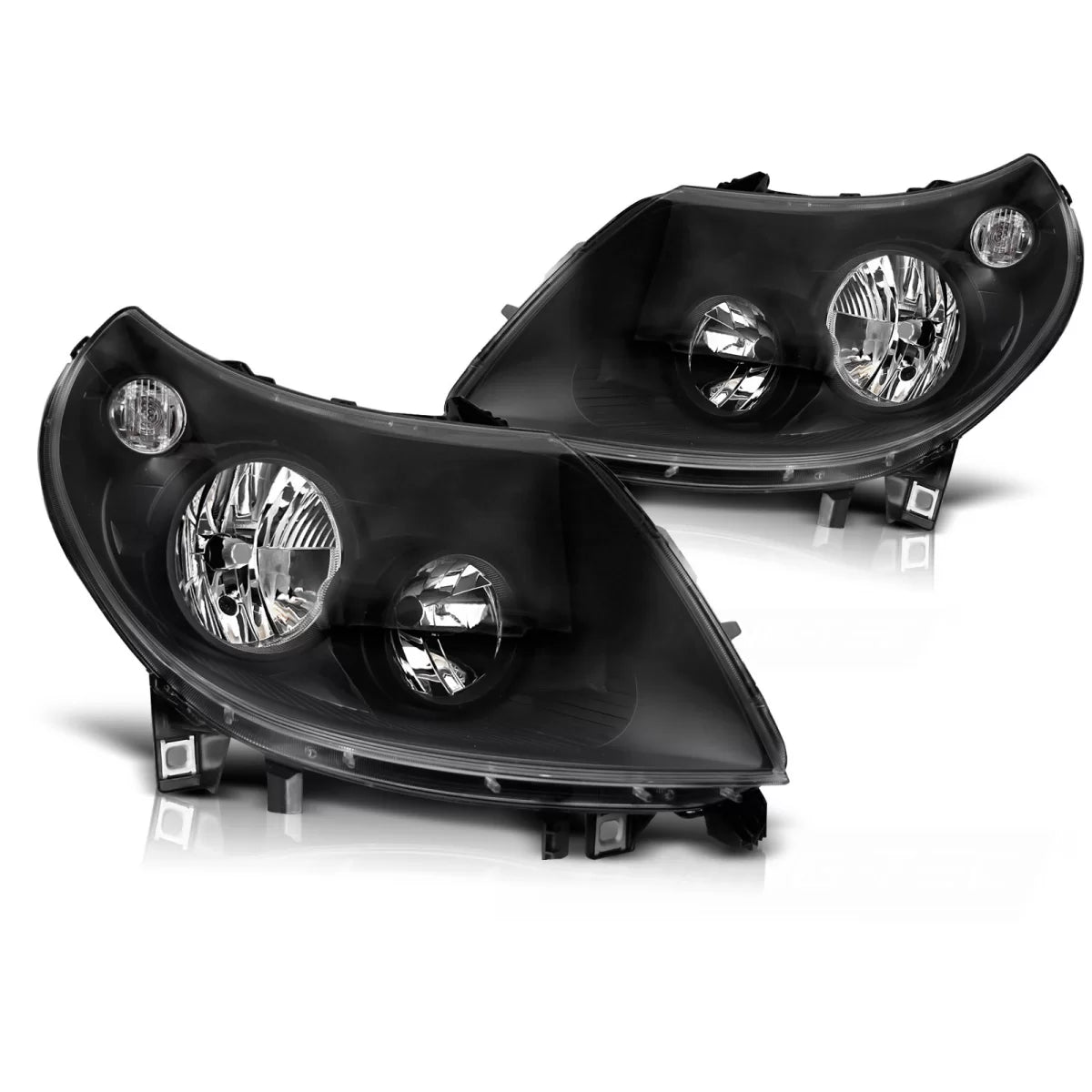 Fari Anteriori Neri con Luci Diurne Fiat Ducato Peugeot Boxer Citroen Jumper
