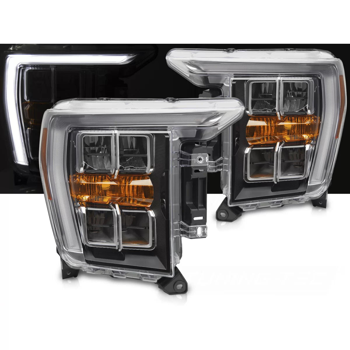 Fari Neri con Luci Diurne Ford F150 MK14 2020-2023