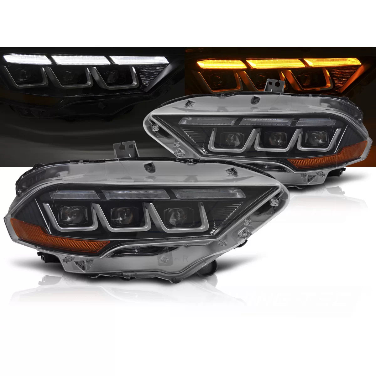 Fari Neri Anteriori per Ford Mustang 18-21