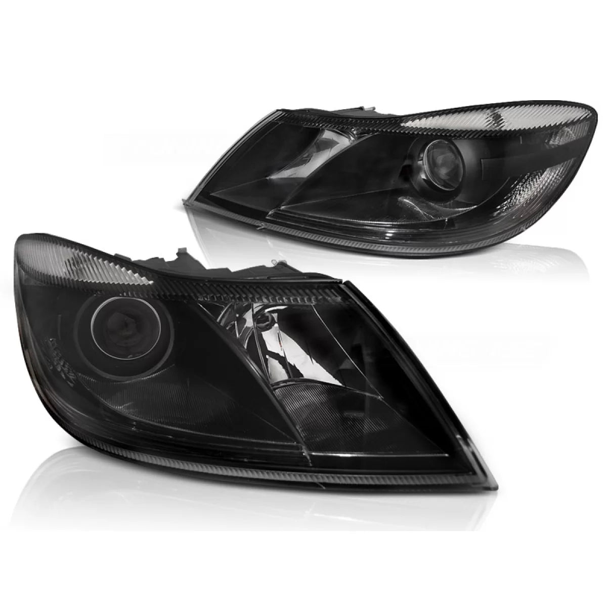 Fari Anteriori Neri per Skoda Octavia 09-12