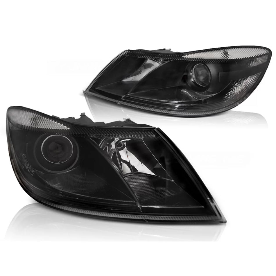 Fari Anteriori Neri per Skoda Octavia 09-12