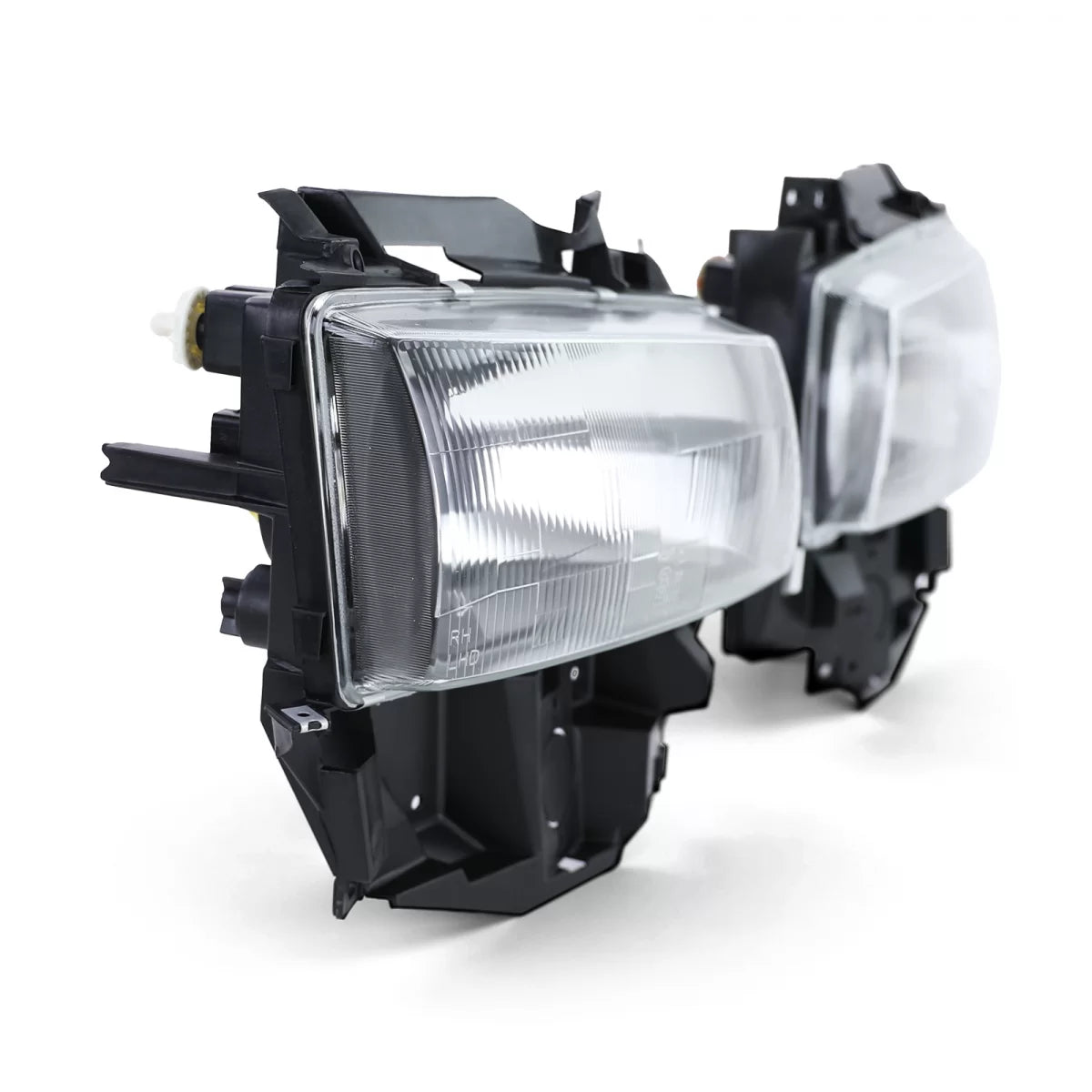 Fari Neri Fumé Anteriori Coppia per VW Bus T4 Caravelle Multivan 96-03