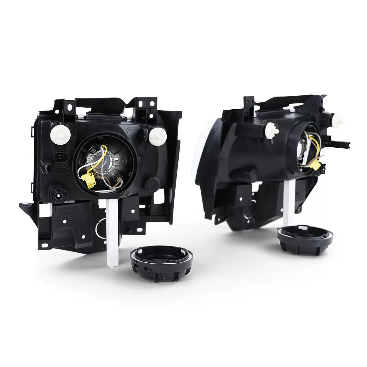 Fari Neri Fumé Anteriori Coppia per VW Bus T4 Caravelle Multivan 96-03