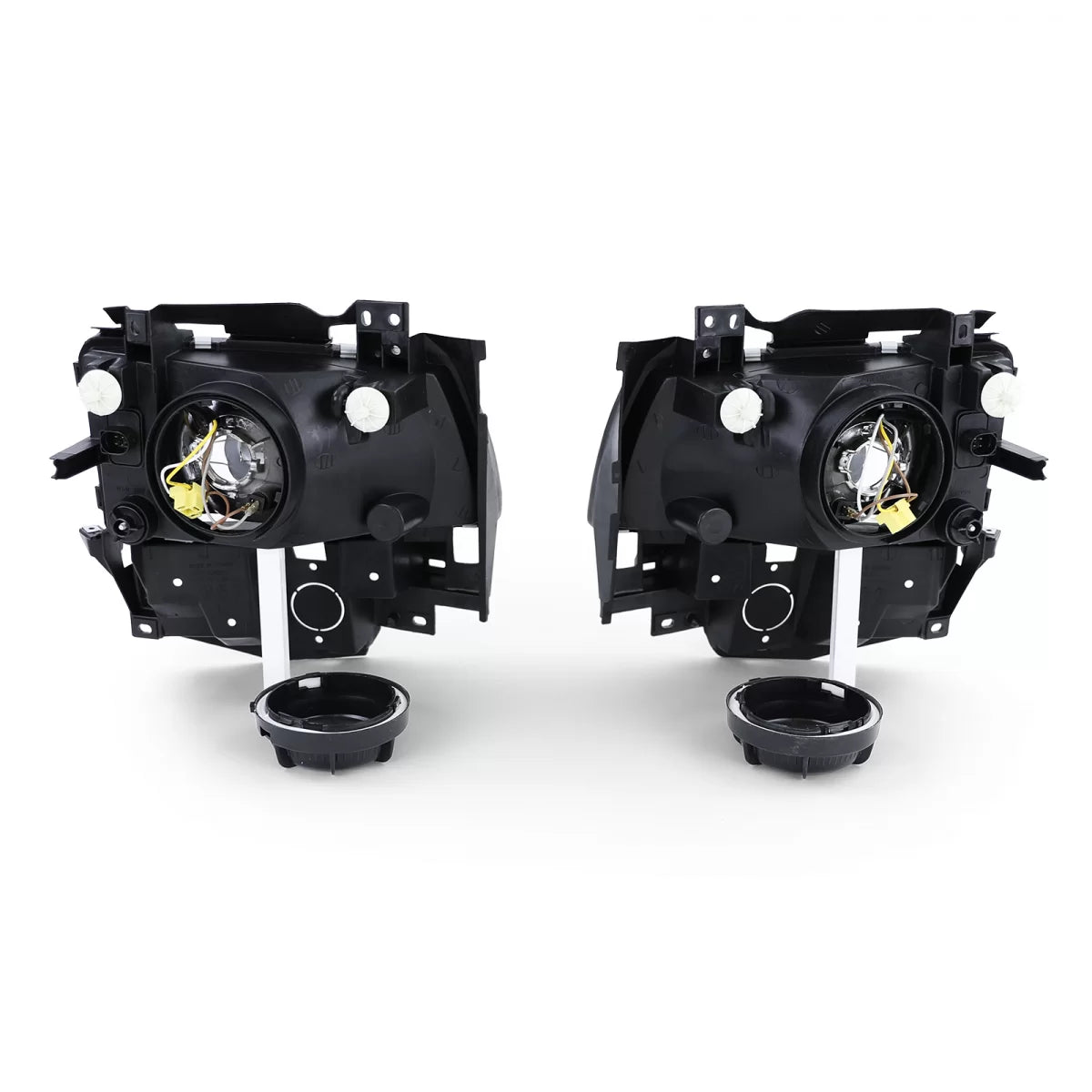 Fari Neri Fumé Anteriori Coppia per VW Bus T4 Caravelle Multivan 96-03