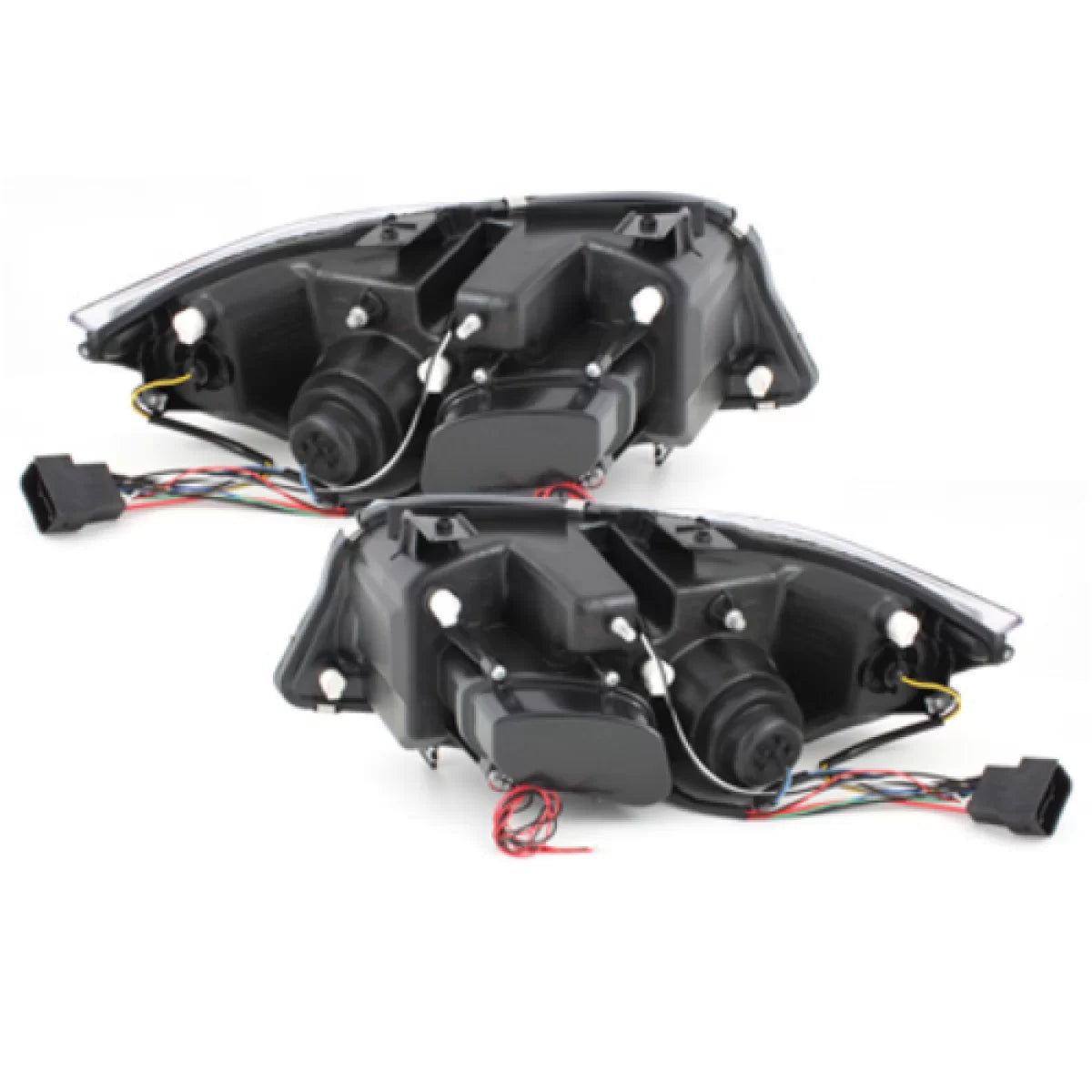 Fari Anteriori Angel Eyes Neri per BMW Serie 3 E90 E91 2005-2008