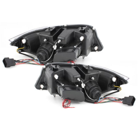 Fari Anteriori Angel Eyes Neri per BMW Serie 3 E90 E91 2005-2008