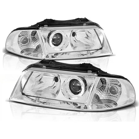 Fari Cromati Anteriori per Audi A4 01.99-11.00