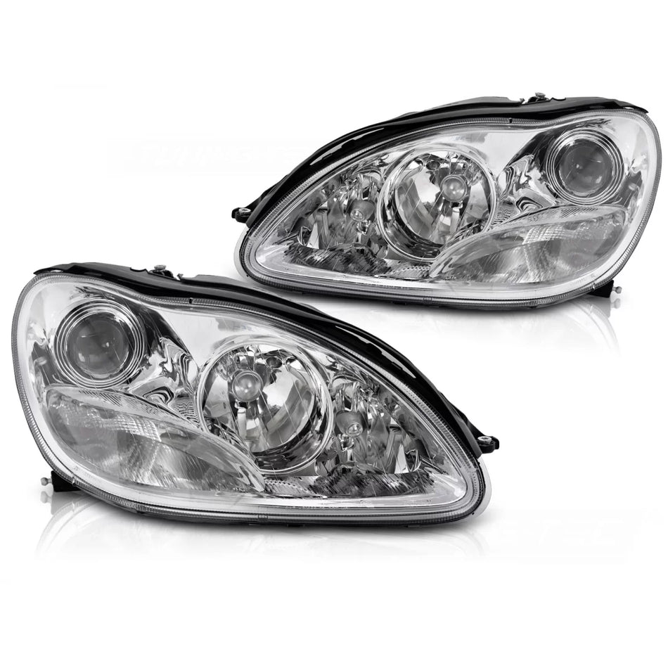Fari Cromati Anteriori per Mercedes S-klasa W220 98-02