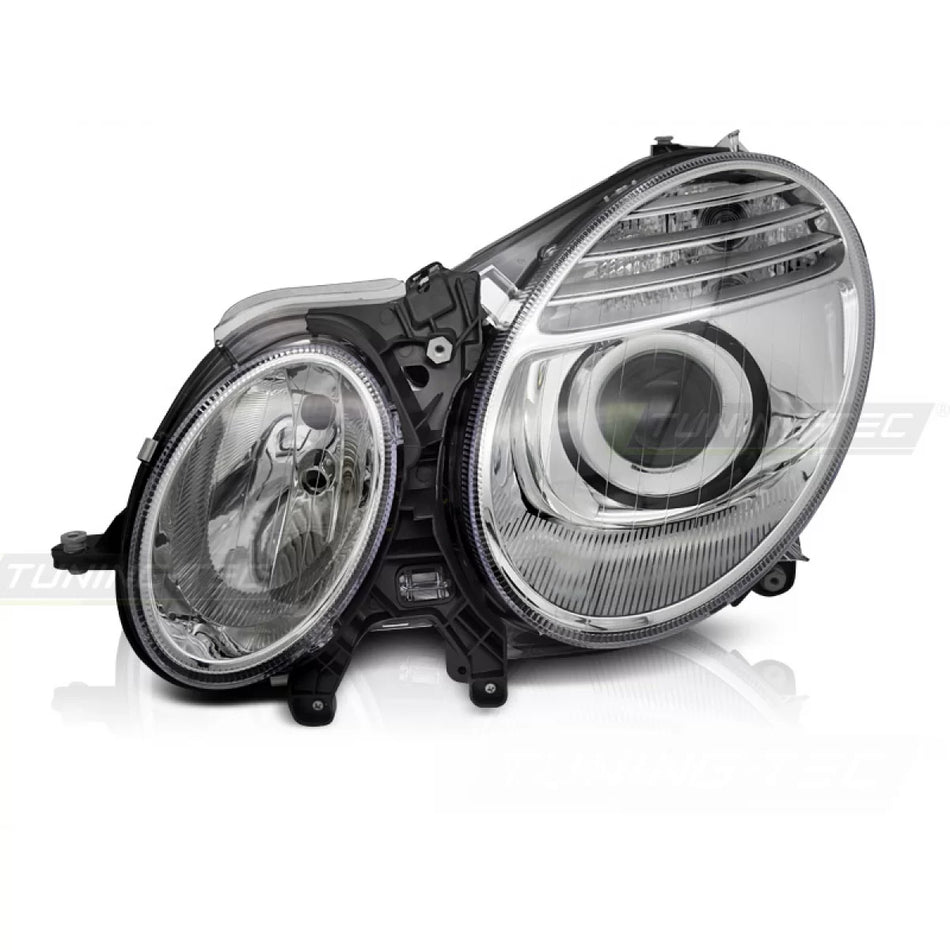 Fari Anteriore Sinistro Cromato per Mercedes W211 06-09