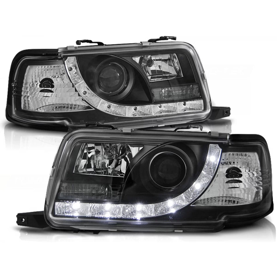 Fari Daylight Neri Anteriori per Audi 80 B4 09.91-04.96