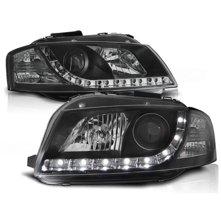 Fari Daylight Neri Anteriori per Audi A3 8P 05.03-03.08