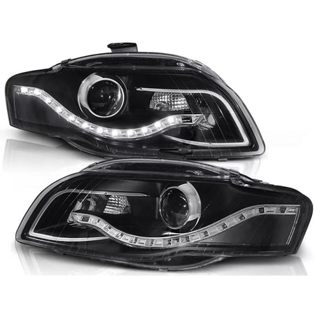 Fari Daylight Neri Anteriori per Audi A4 B7 11.04-03.08