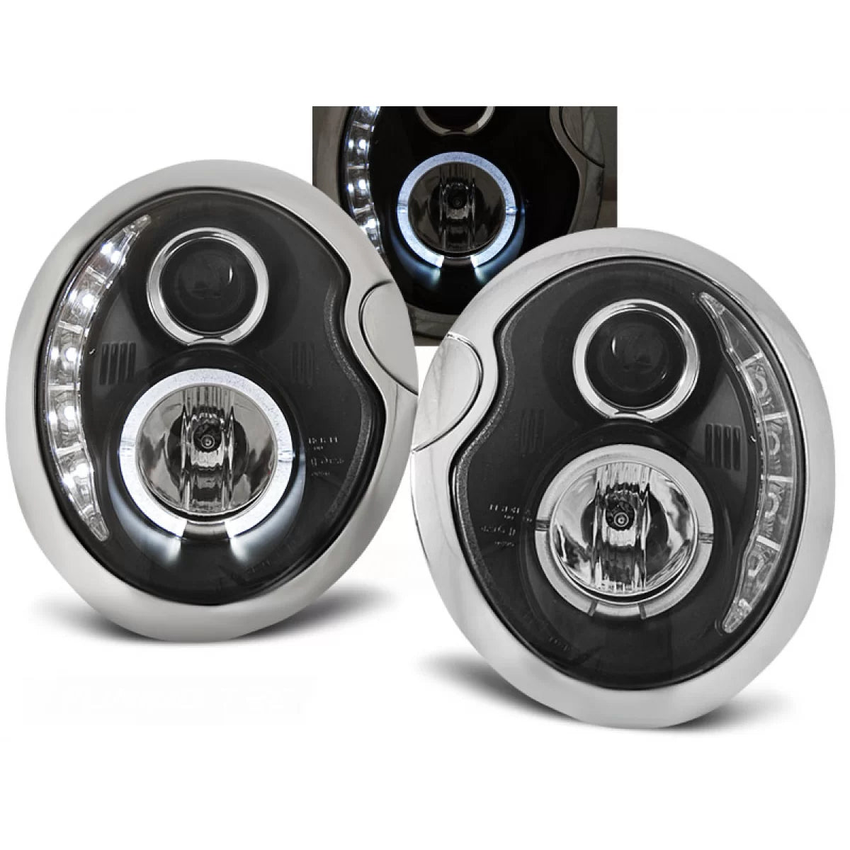 Fari Daylight Neri Anteriori per BMW Mini Cooper 05.01-10.06
