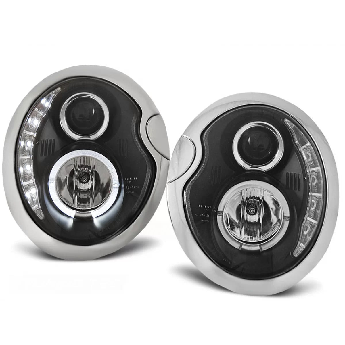Fari Daylight Neri Anteriori per BMW Mini Cooper 05.01-10.06