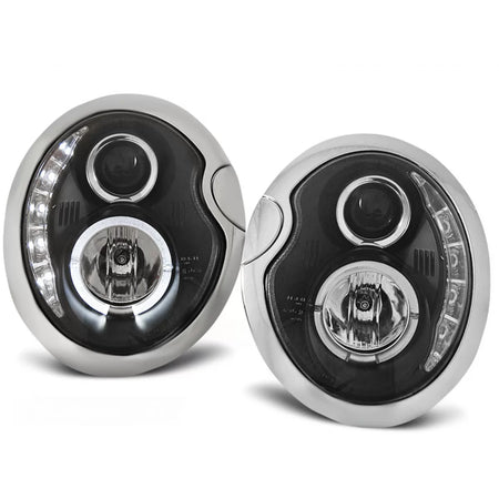 Fari Daylight Neri Anteriori per BMW Mini Cooper 05.01-10.06